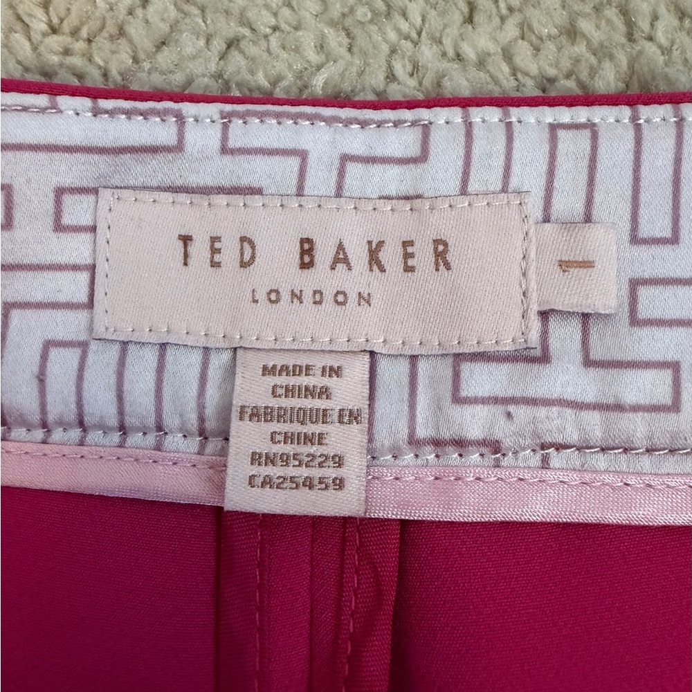 Ted Baker Women's Fuschia Trousers Pants Ankle Cropped Size 1 US Size 4 - Picture 6 of 11